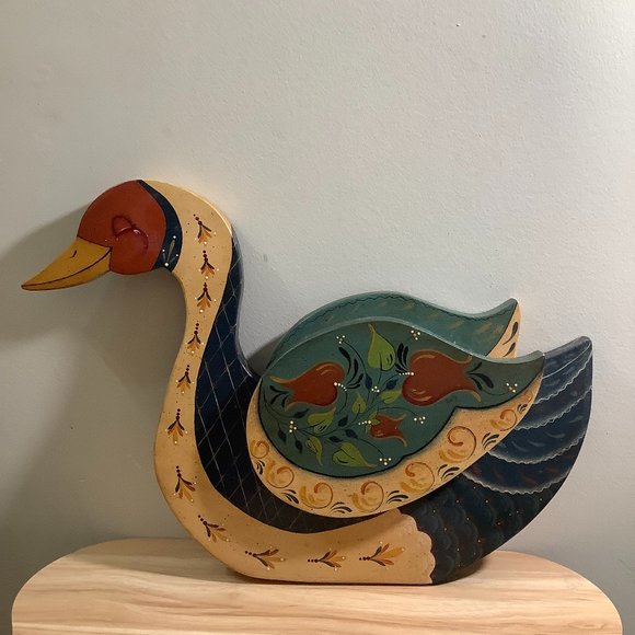 Hand Painted Other - Hand Painted Duck Wood Wall Decor